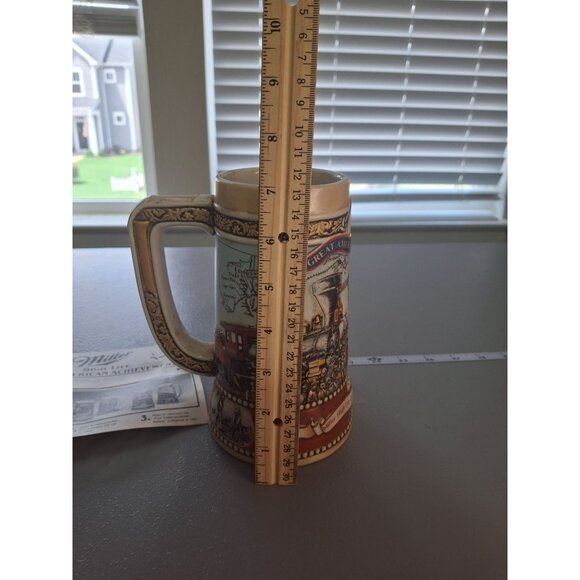 1988 Miller High Life Great American Achievements Beer Stein Ceramarte Brazil - Picture 10 of 11